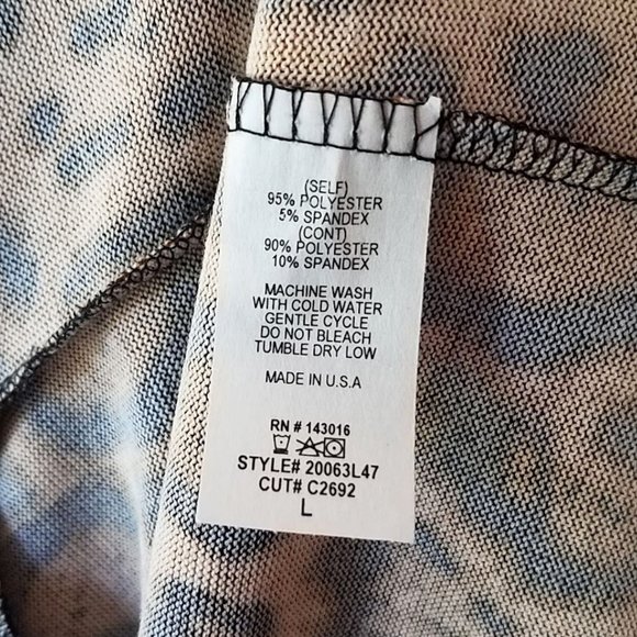 A.GAIN Leopard Animal Print Open Front Cardigan With Pockets - Women's L - Picture 7 of 9